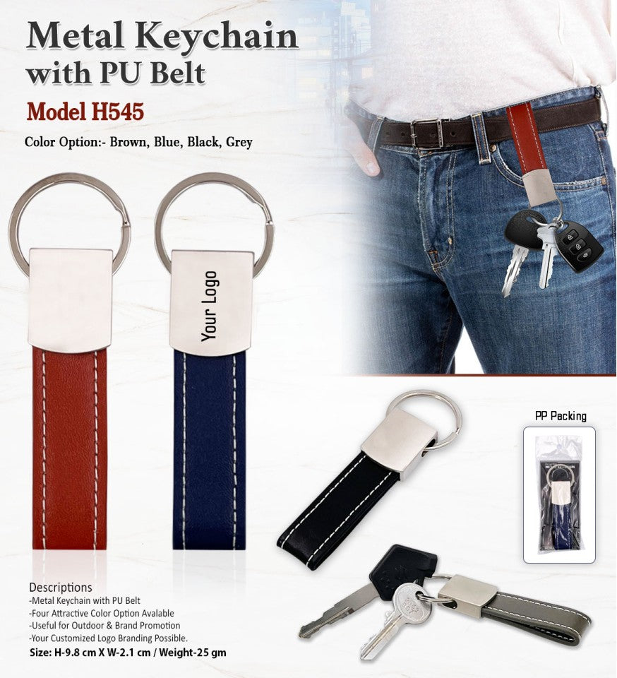 Premium Keychain | Metal Keychain With Pu Belt - Premium