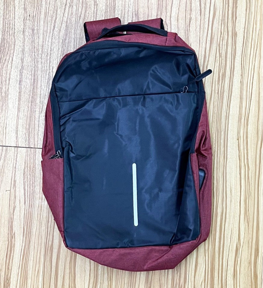 High-Contrast Noir & White Traveling Backpack | Bag