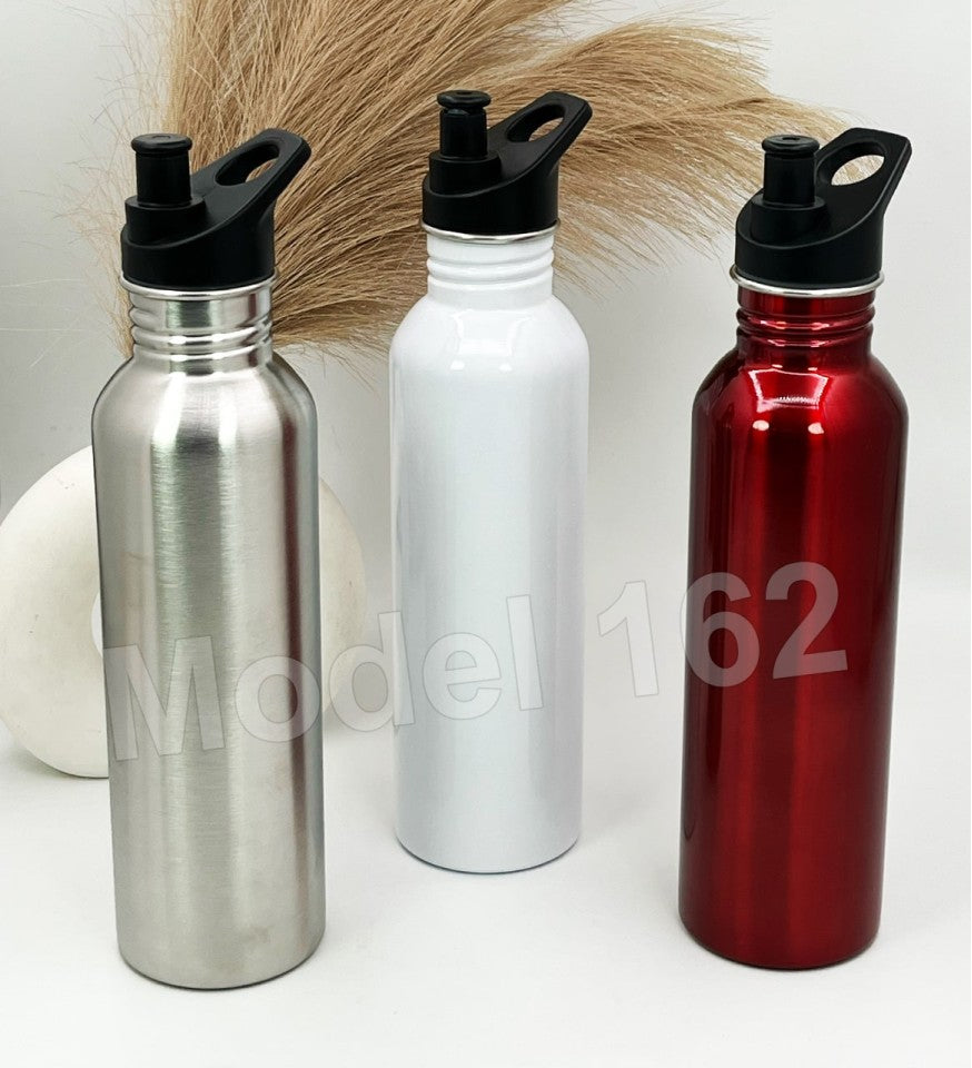 Minimal Silver Stainless Steel Water Bottle | Water Bottle