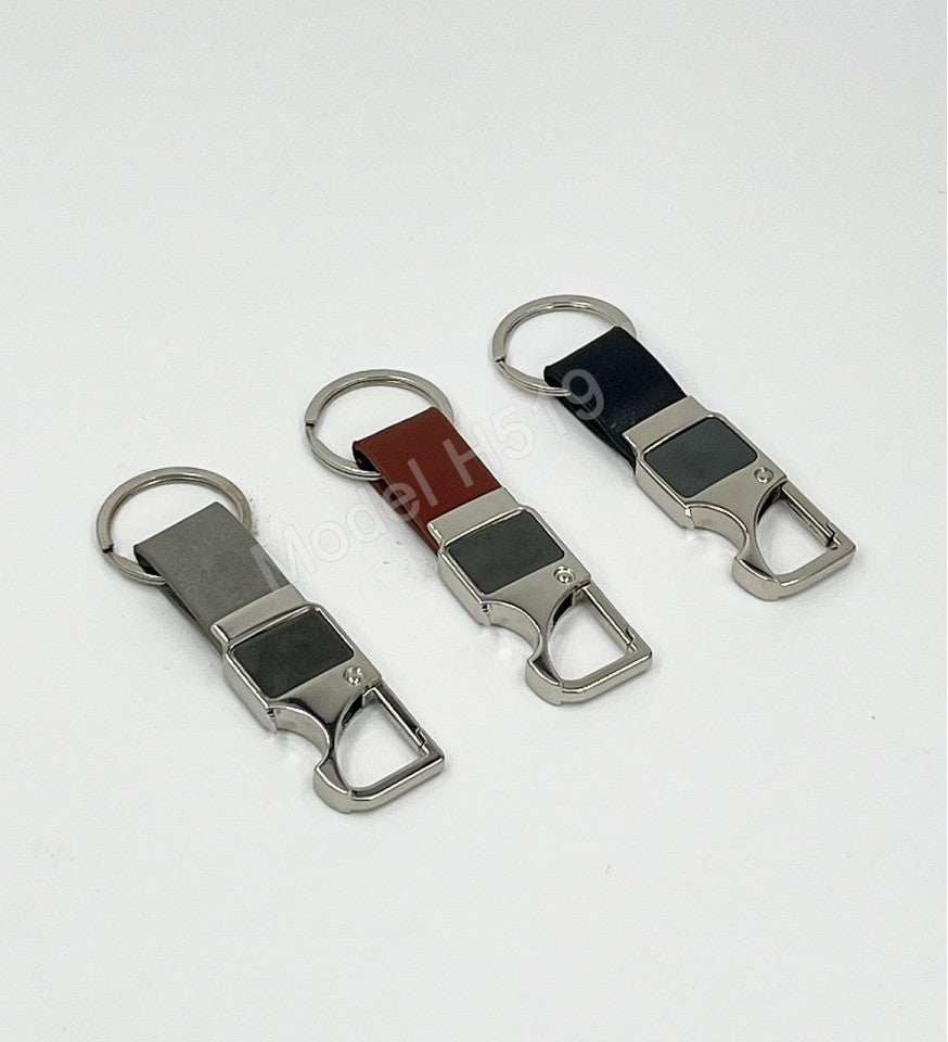 Industrial High-Glow PU-Leather Belt Keychain | Metal Keychain