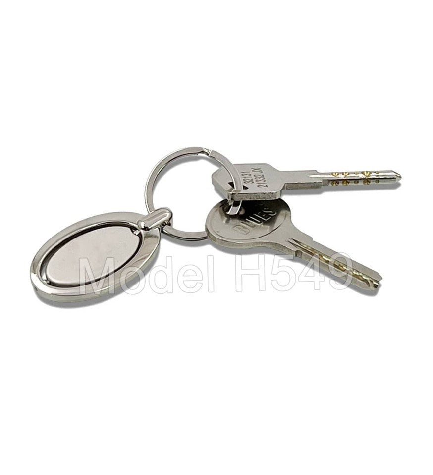 Premium Keychain | Rotating Metal Keychain - Silver - Pre...