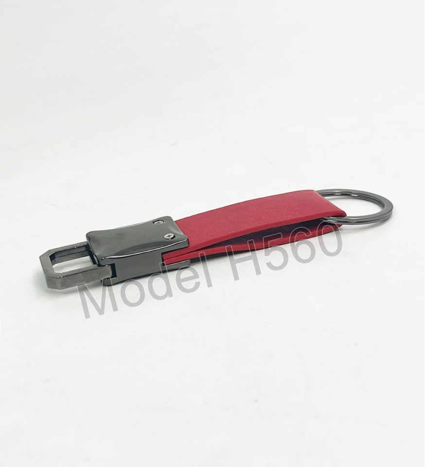 Industrial High-Glow PU-Leather Belt Keychain | Metal Keychain