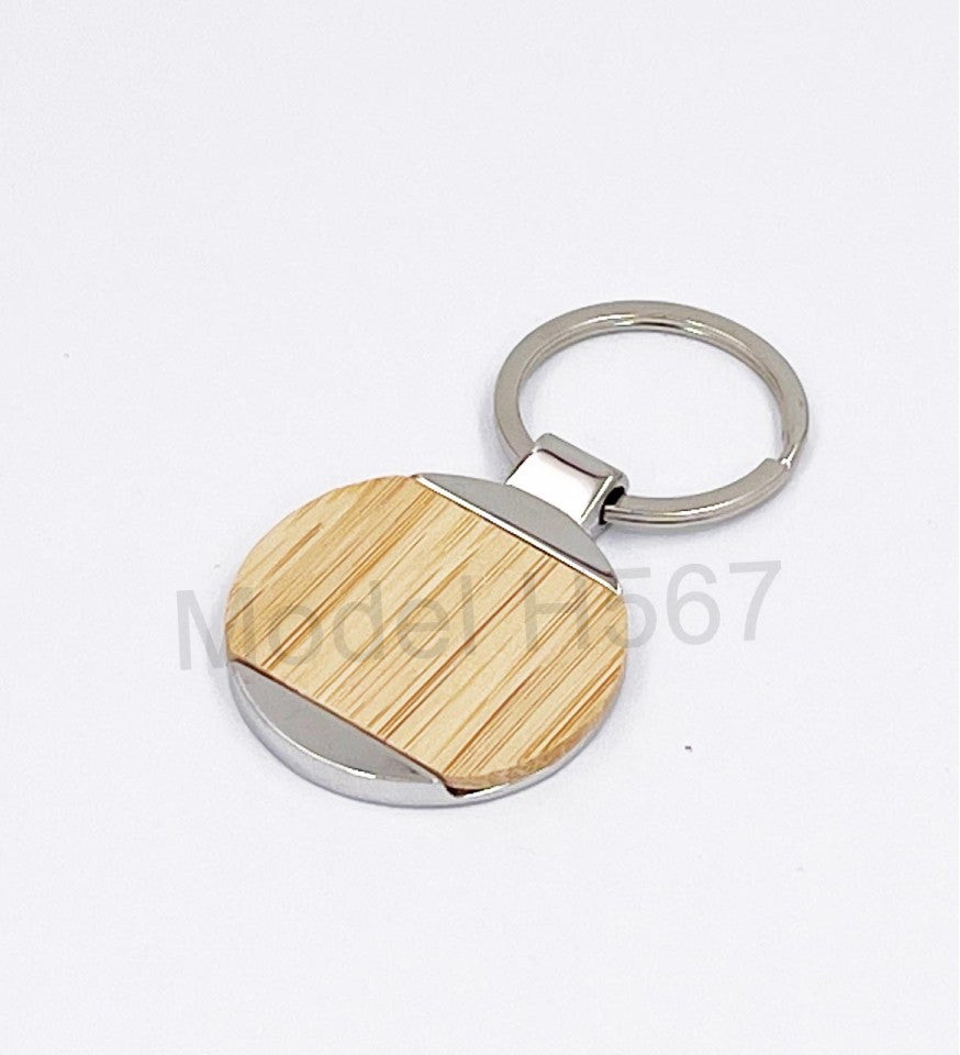 Premium Keychain | Round Shape Wooden Keychain - Premium