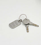 Industrial High-Glow Noir Metal Keychain | Metal Keychain