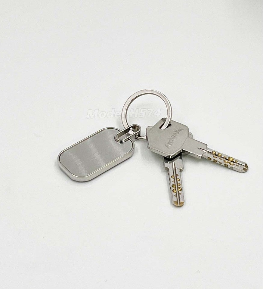 Industrial High-Glow Noir Metal Keychain | Metal Keychain