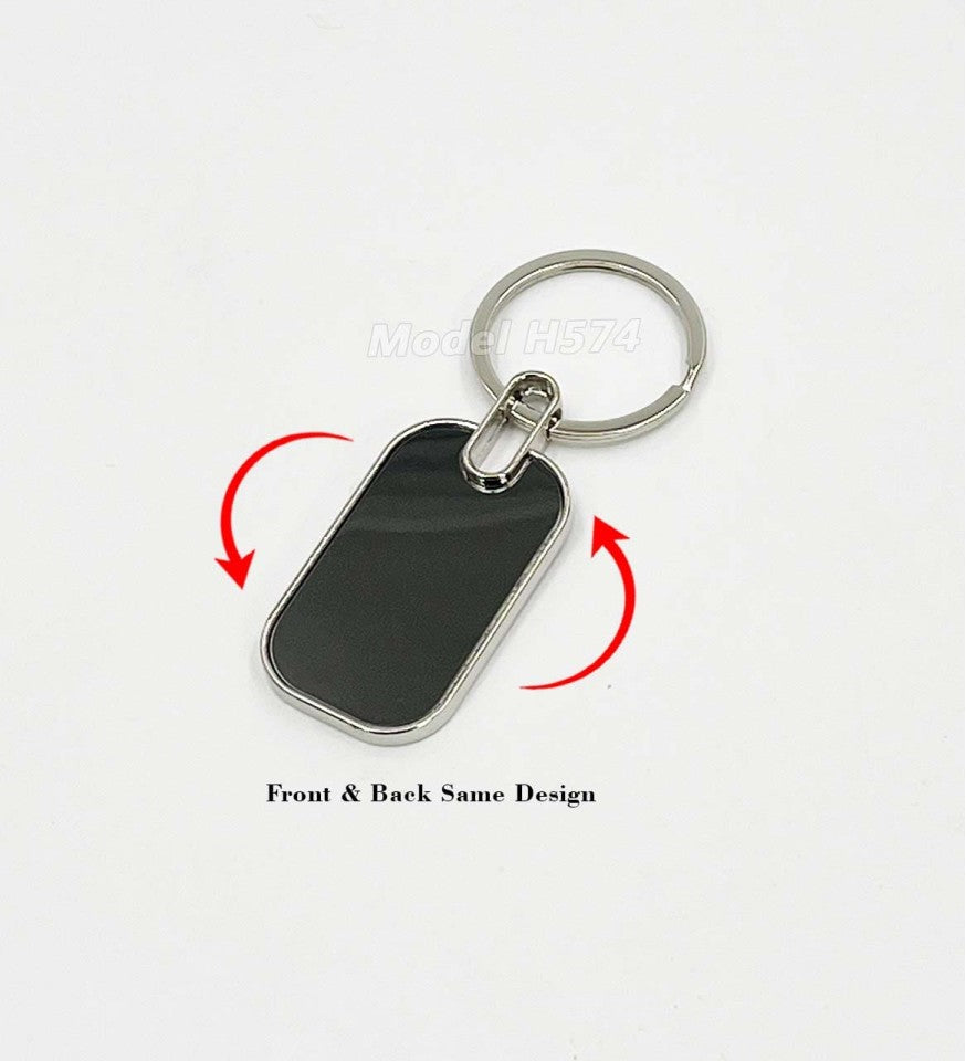 Industrial High-Glow Noir Metal Keychain | Metal Keychain