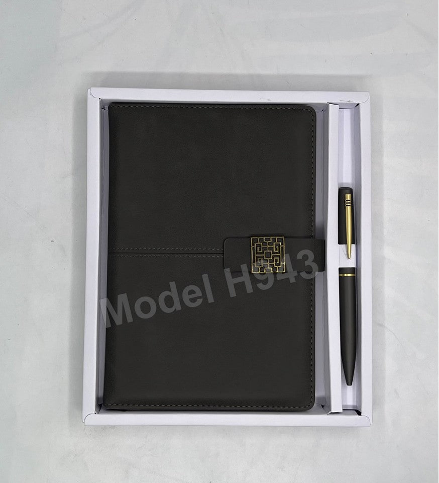 Premium PU Leather Executive Planner Duo | Diary & Pen Set