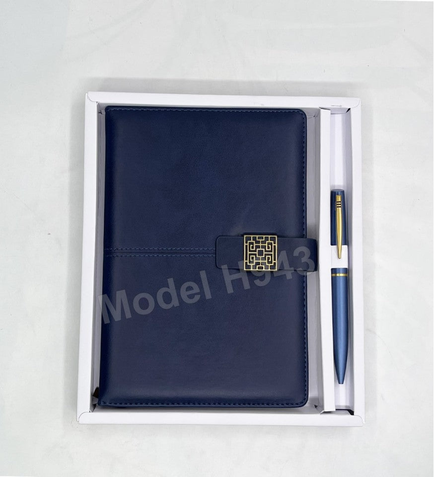 Premium PU Leather Executive Planner Duo | Diary & Pen Set