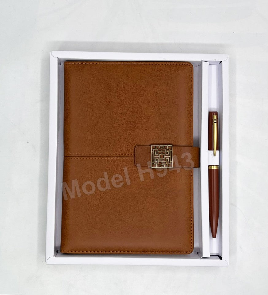 Premium PU Leather Executive Planner Duo | Diary & Pen Set