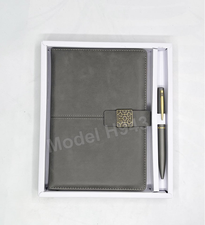 Premium PU Leather Executive Planner Duo | Diary & Pen Set