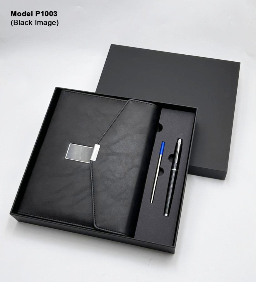 Premium PU Leather 2-in-1 Executive Planner | Diary & Pen Set