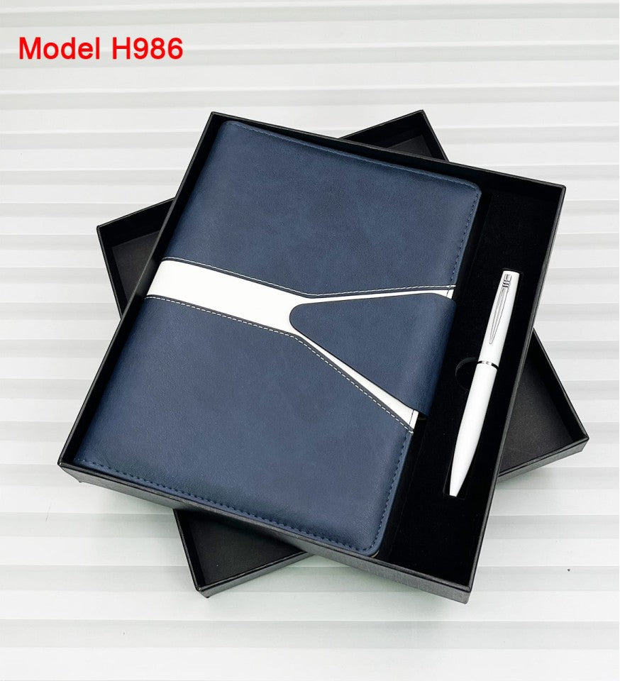 Modern PU Leather Signature Gift Trio | Diary & Pen Set