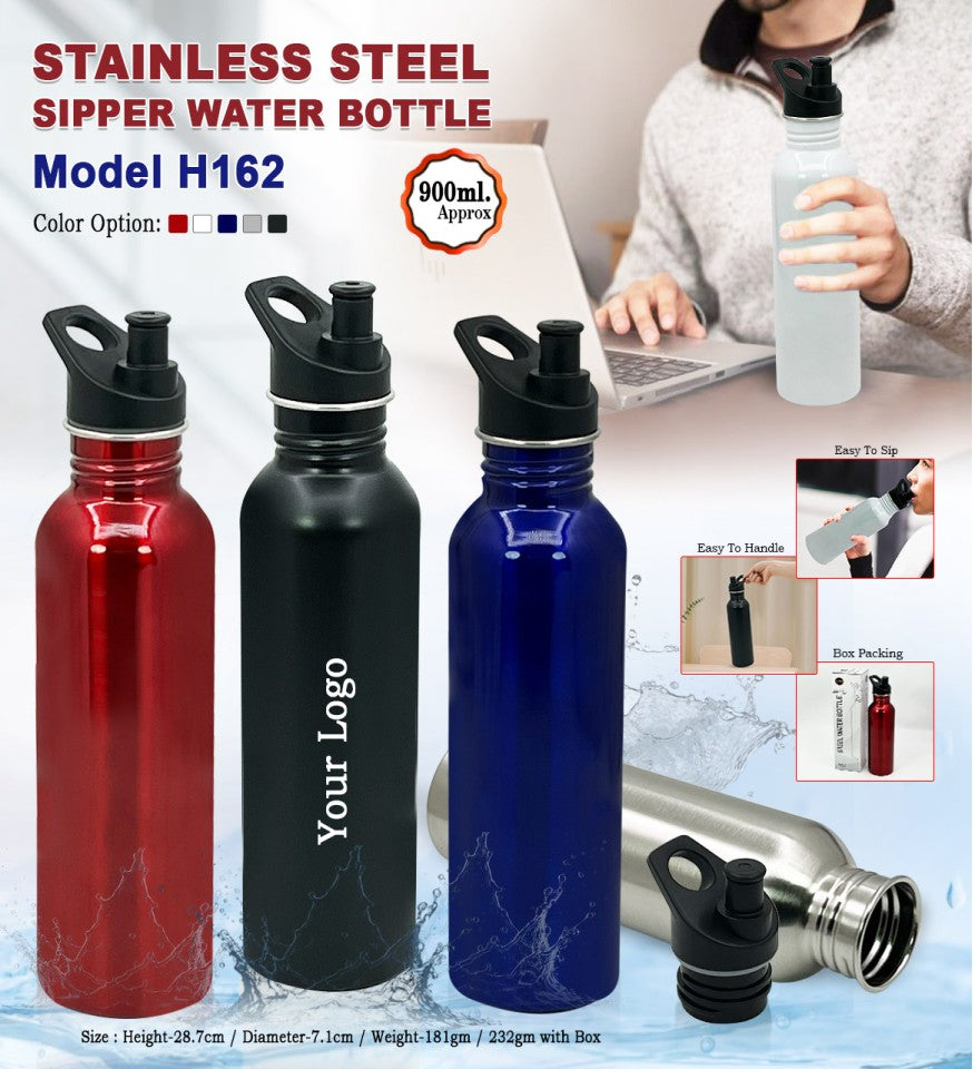 Minimal Silver Stainless Steel Water Bottle | Water Bottle