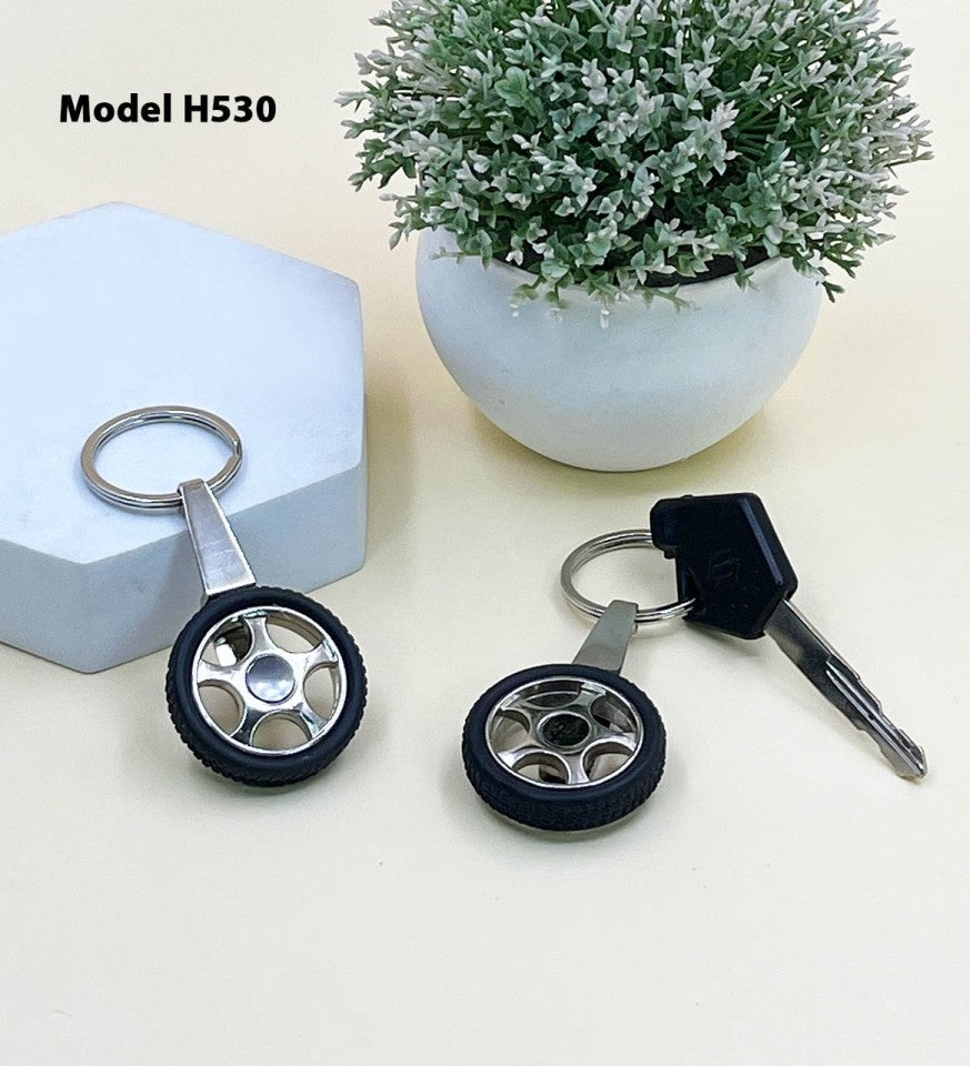 Premium Keychain | Tyre Shape Metal Keychain - Premium