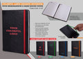 Logo-Sync Laser Portfolio | Colorful Hardbound A5 Notebook