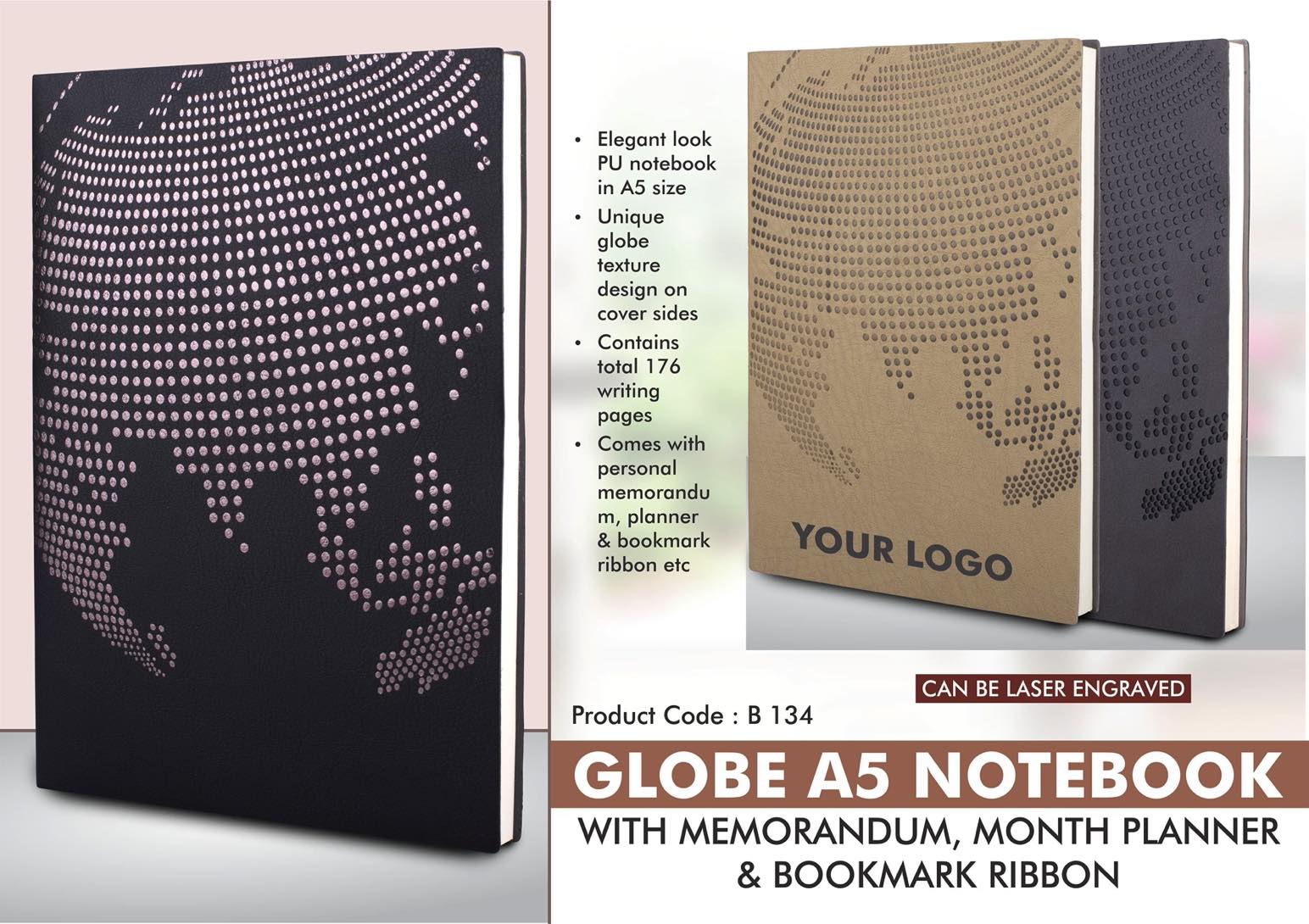 Globe Series Professional Duo | A5 Signature Planner Notebook