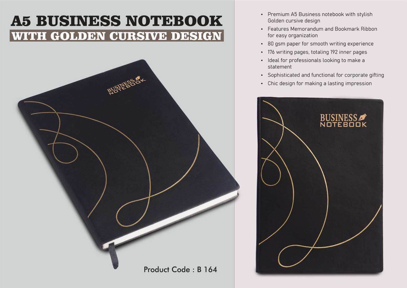 Golden Cursive Signature Series | A5 Business Excellence