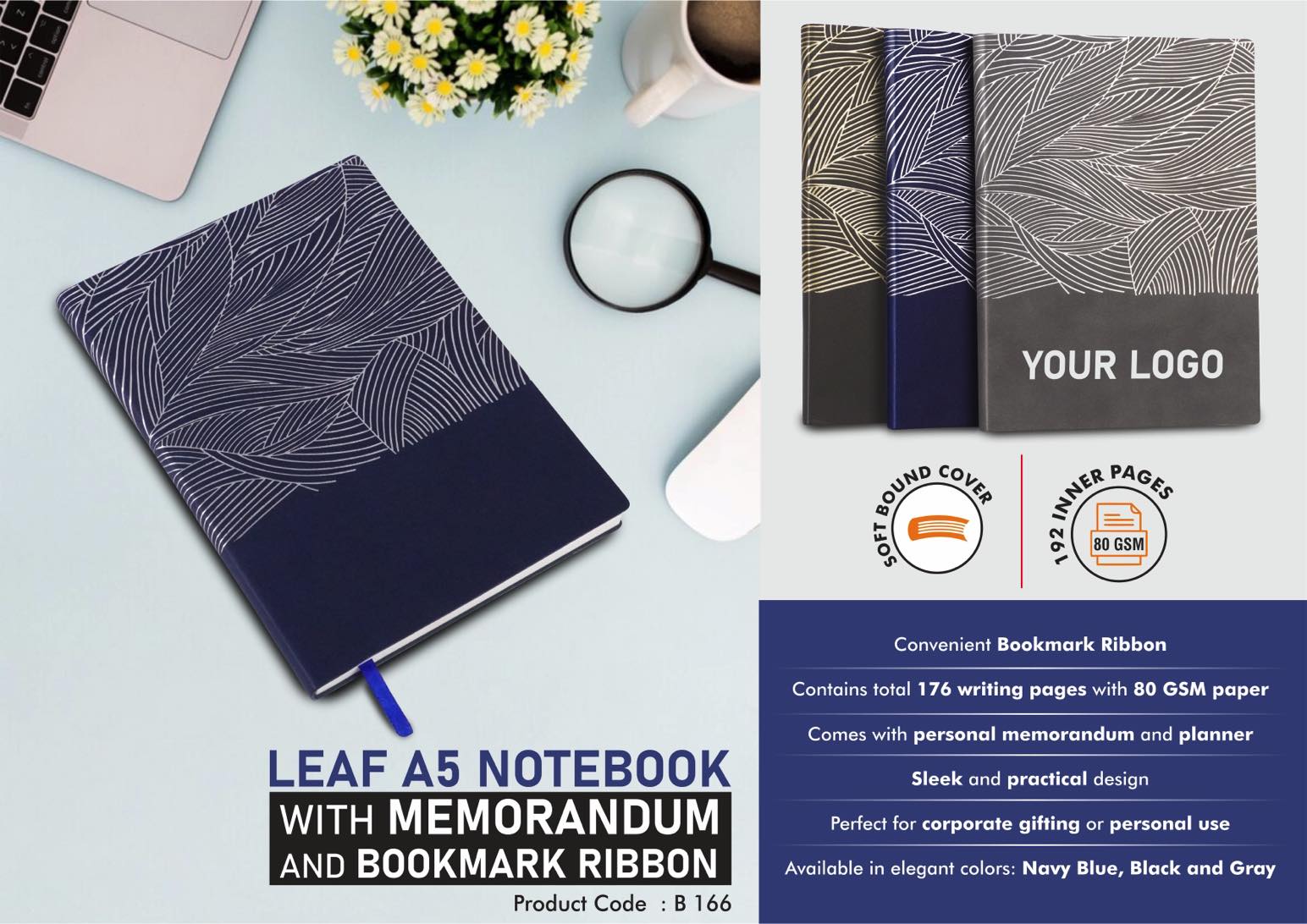Leaf A5 Signature Portfolio | With Memorandum & Ribbon