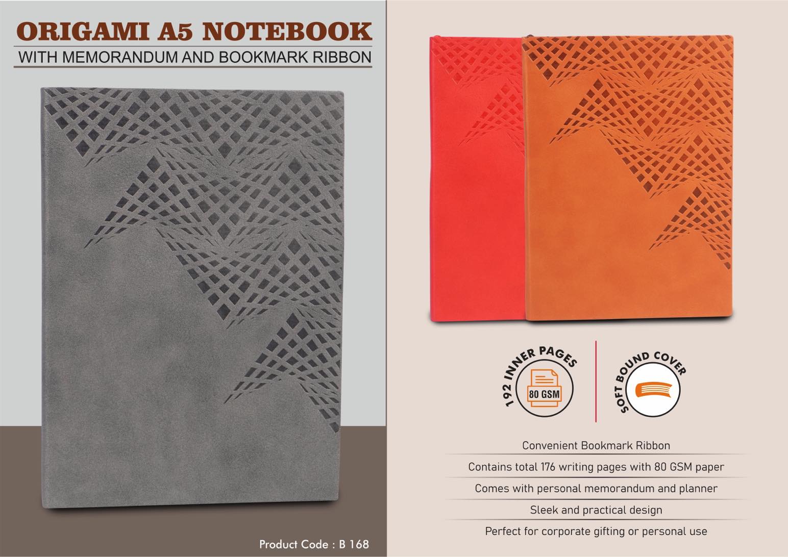 Origami A5 Signature Portfolio | With Memorandum & Ribbon