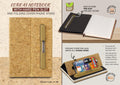 Cork Folding Phone Stand Duo | A5 Hard Pen Slot Notebook