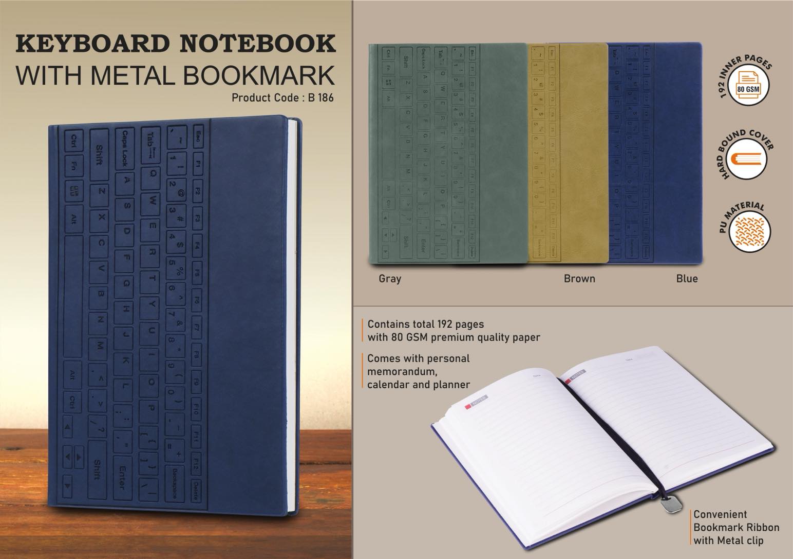 Hardbound Keyboard Excellence | Metal Bookmark Signature Set
