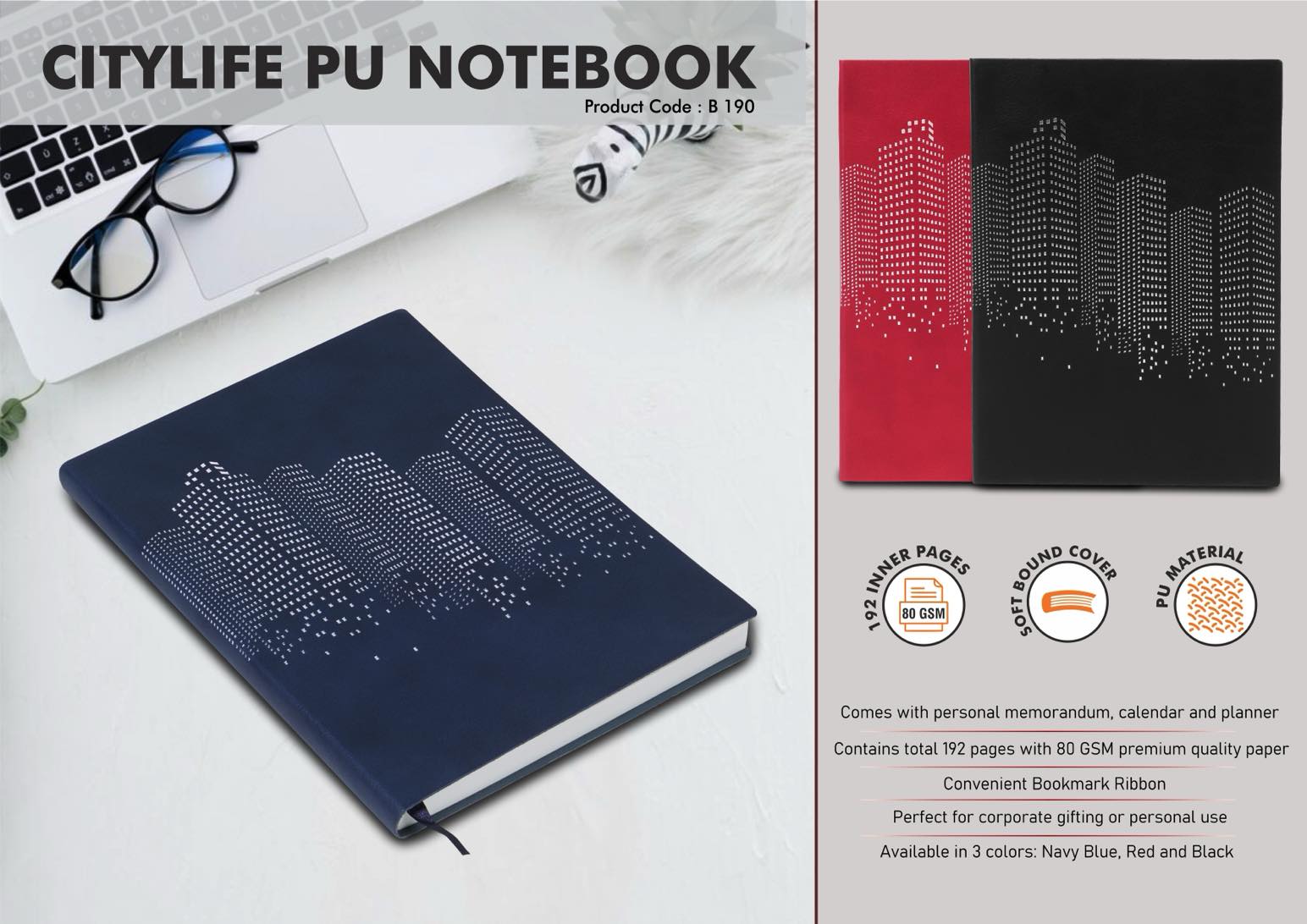 CityLife PU Professional Duo | A5 Signature Notebook