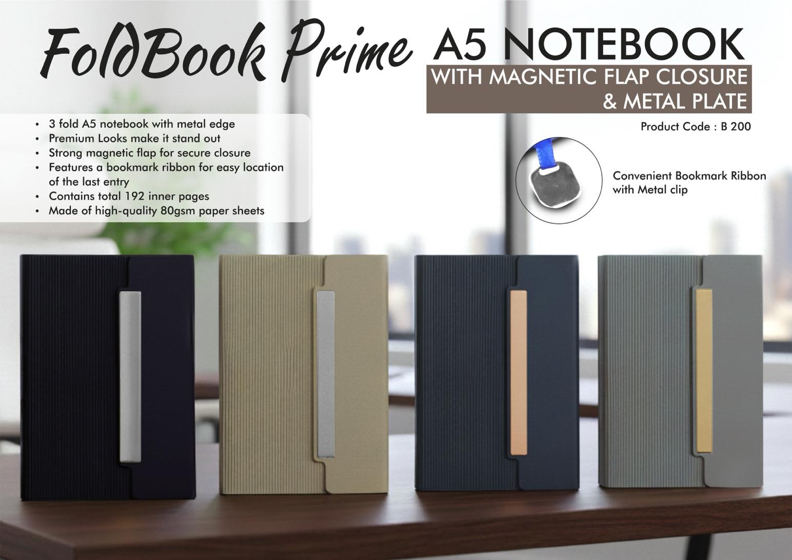 FoldBook Prime Magnetic Suite | A5 Signature Metal Plate