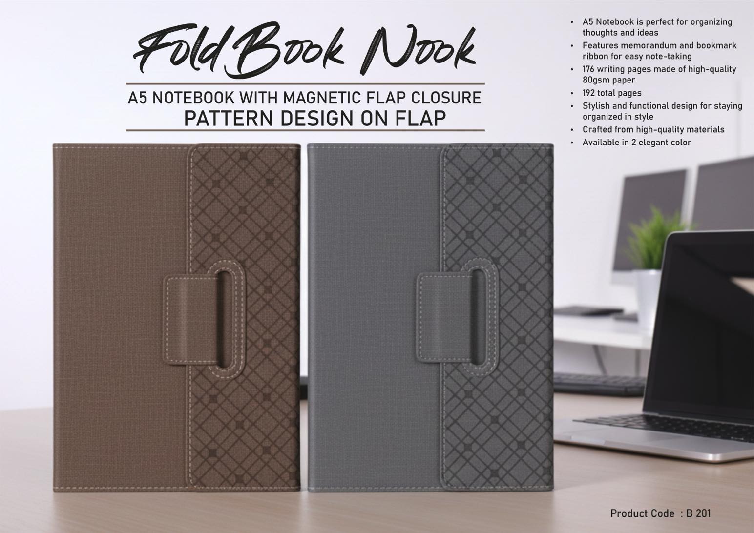 FoldBook Nook Magnetic Suite | A5 Pattern Signature Series