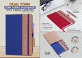 Dual-Tone Cork Fabric Executive | Notebook & Pen Gift Set