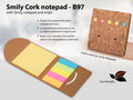 Smily Cork Eco Stationery Set | Sticky Note & Strip Duo