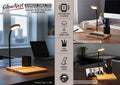 GlowNest LED Table Top | 15W Bamboo Wireless Charger & Lamp
