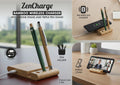 ZenCharge Triple-P 15W | Bamboo Wireless Charger & Pen Stand