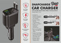 SnapCharge Duo Retractable | Car Charger & Voltage Display