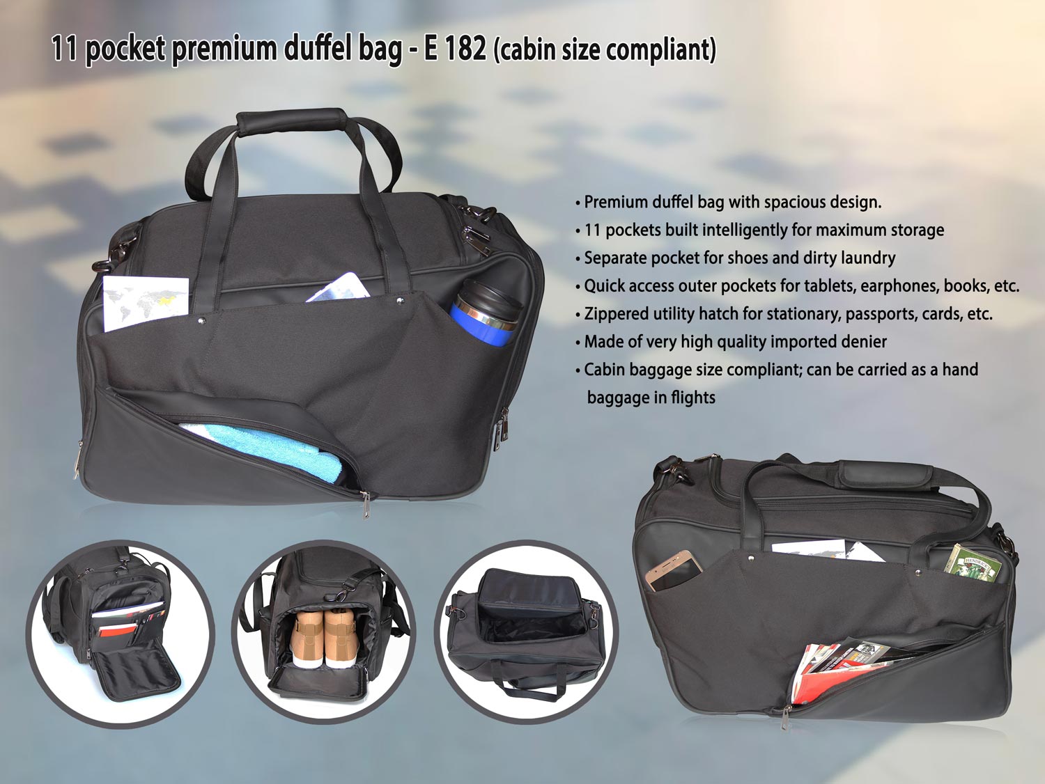 11-Pocket Premium Duffel | Cabin-Size Gifting Excellence