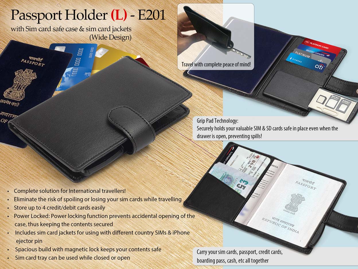 Wide Professional Passport Suite| SIM-Safe Signature Portfolio