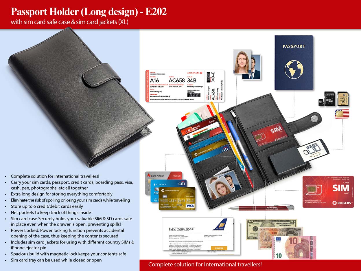 XL Long-Design Passport Suite | SIM-Safe Professional Portfolio