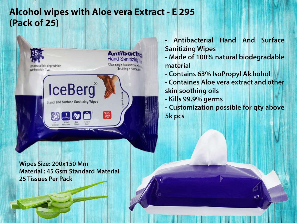 Aloe Vera Biodegradable Wipes | 25-Pc Cleansing & Sanitizing