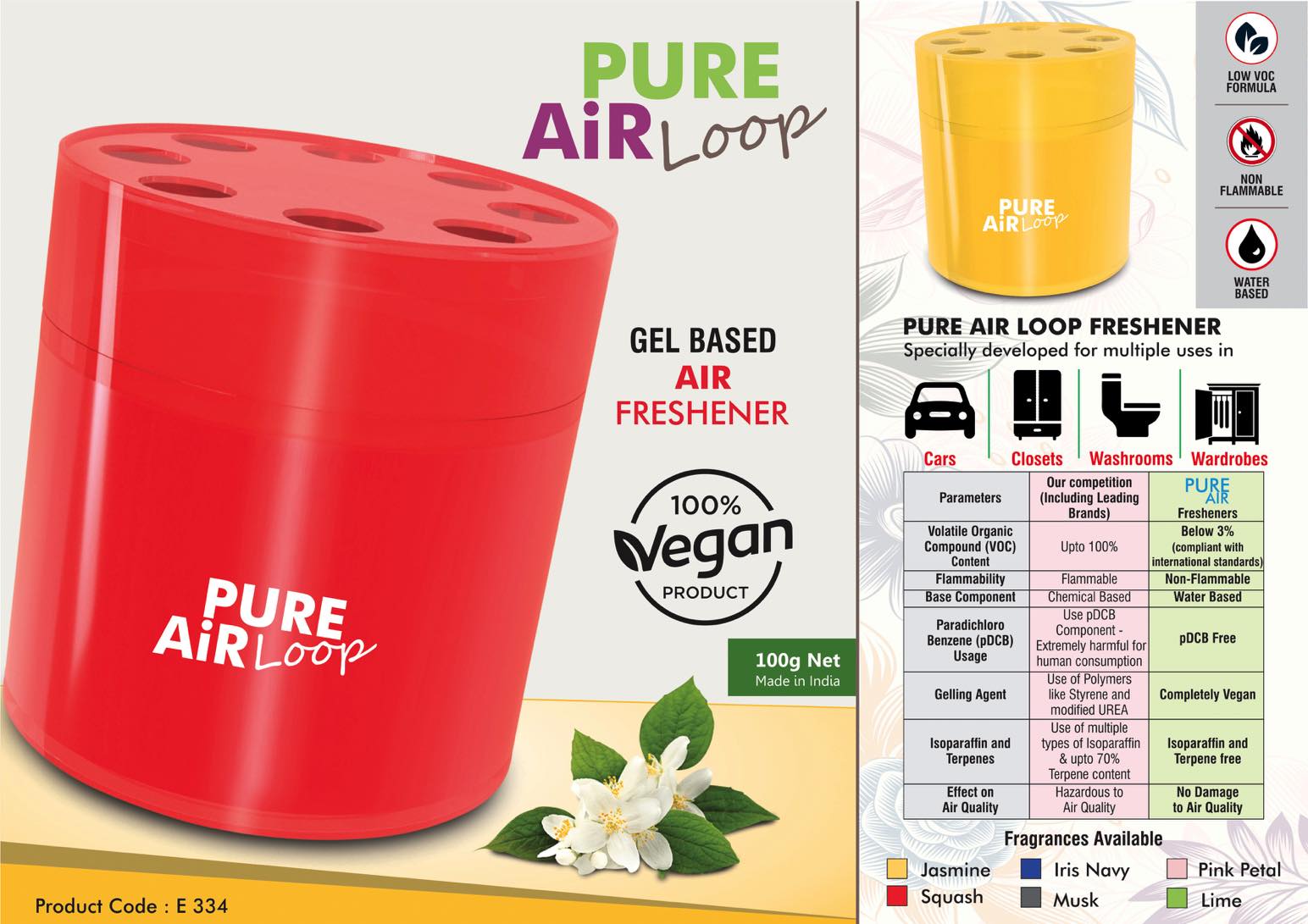 Pure Air Loop Room Freshener | 100g Gel-Based Multi-Surface