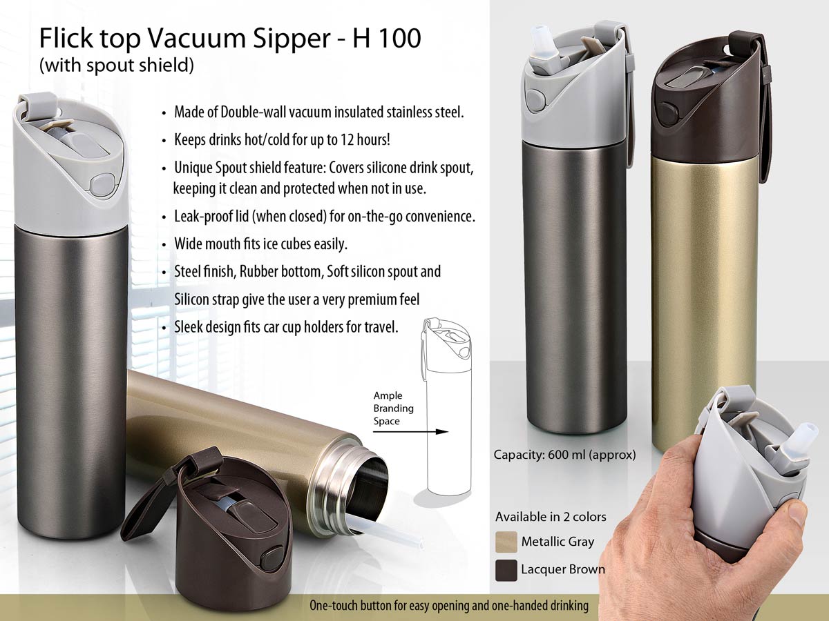 Flick-Open Professional | Vacuum-Insulated Stainless steel Flask