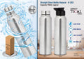 Straight Natural Series | 750ml Single Wall Stainless Bottle