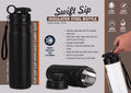 SwiftSip Flip-Top Insulated | Easy-Carry Stainless Bottle
