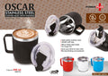 Oscar Handle Flip-Top | Premium Clear-Cap Stainless Mug