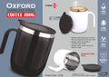 Oxford Round-Handle Suite | Dual-Wall 460ml Stainless Mug