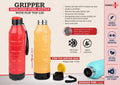 Gripper Flip-Top Suite | 6-Hr Thermal Stainless steel Bottle