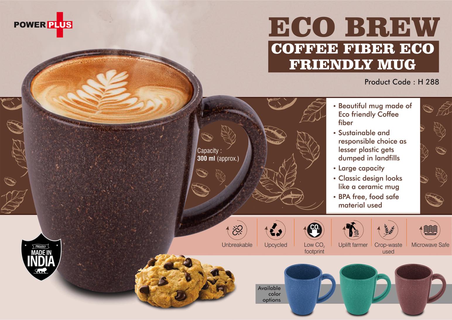 EcoBrew Coffee Fiber | Premium Sustainable Mug with Handle