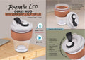 Premia Eco Cork Sustainability | Glass Mug & Flip-Top Lid