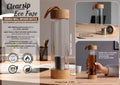 ClearSip EcoFuse | Double-Wall Infuser Glass & Bamboo Bottle