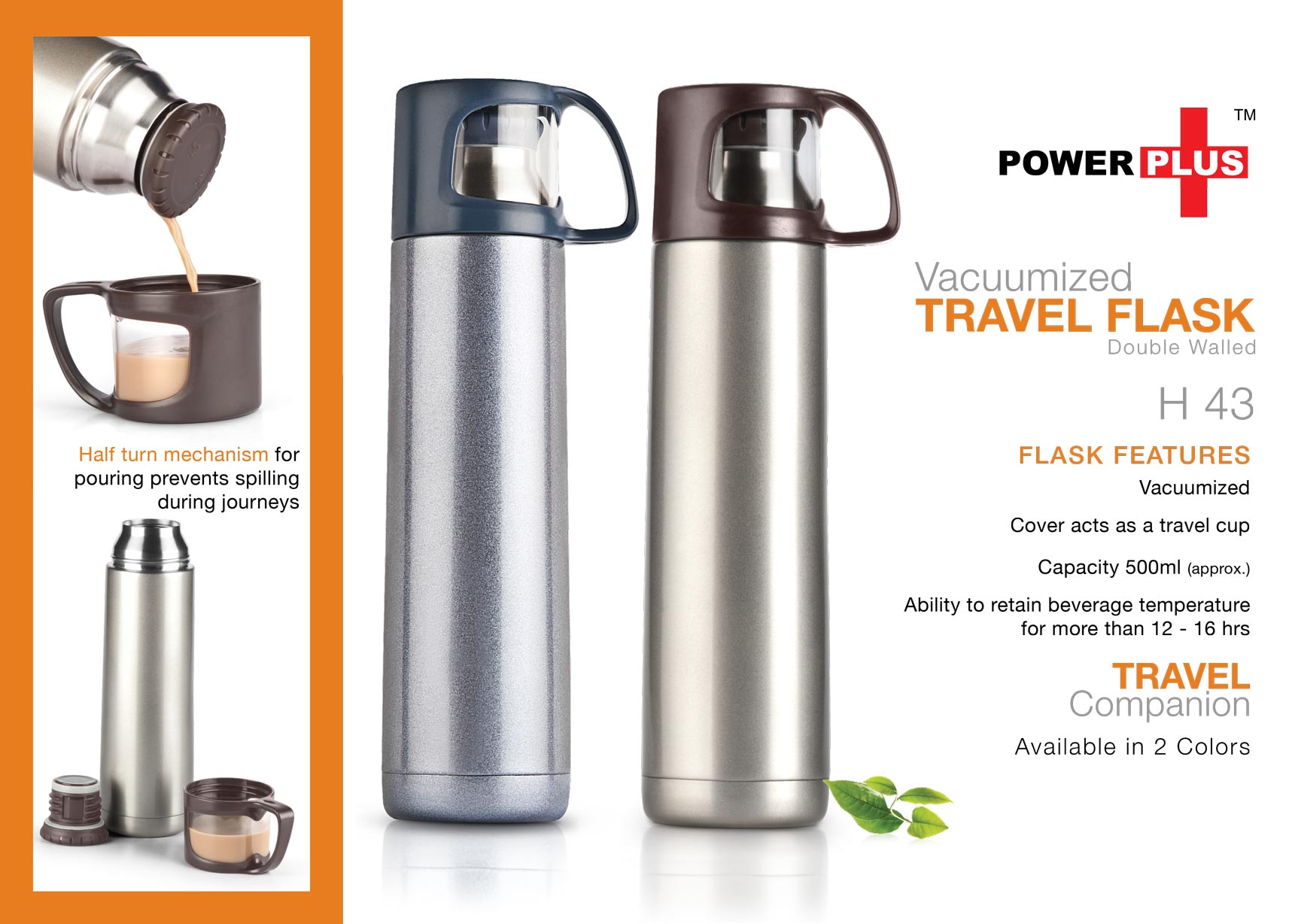 PowerPlus Compact Series | Vacuumized Travel Flask Suite