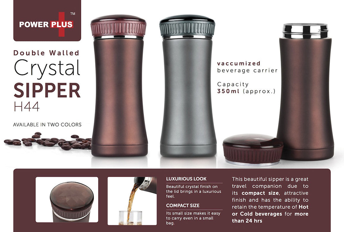 PowerPlus Crystal Series | Premium Stainless steel Sipper