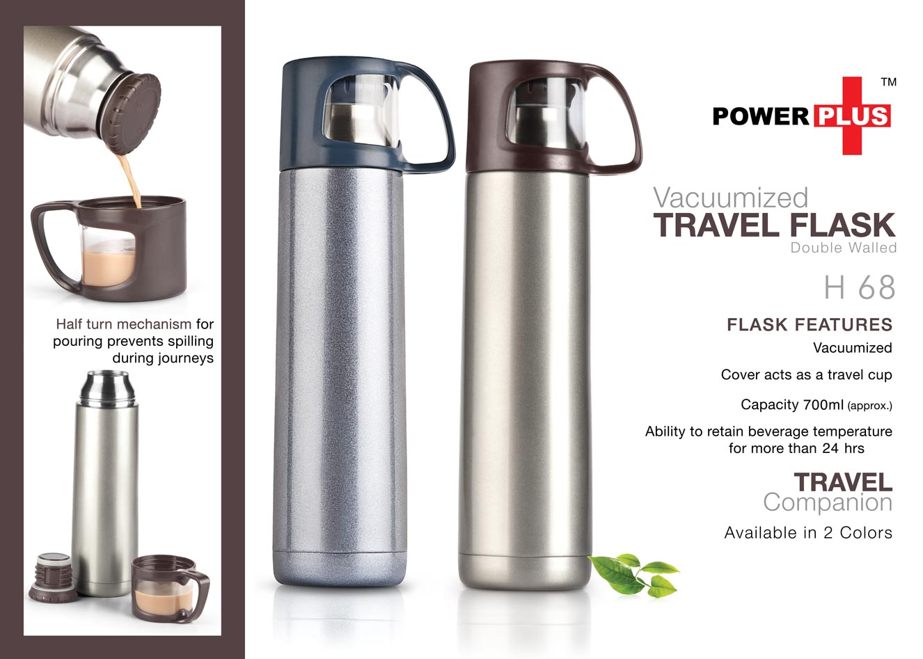 PowerPlus High-Capacity | Vacuumized Travel Flask Suite